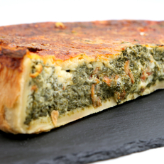 Quiche saumon, épinard & fromage frais – Boucherie Maison Bouron Lattes Maurin 