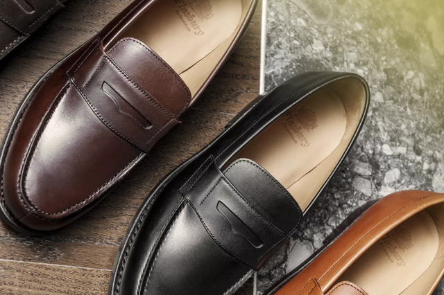Mocassin college 1986 cuir marron foncé - Finsbury Montpellier