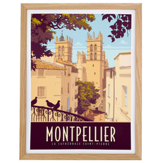 Affiche de la Cathédrale Saint Pierre - Montpellier 