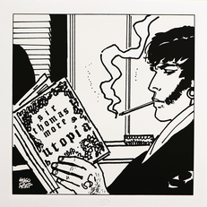 Utopia - Sérigraphie d'Hugo Pratt Corto Mattèse - Encadrement Montpellier