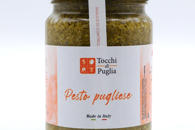 Pesto Pugliese basilic et amande - épicerie italienne Raffaela Montpellier