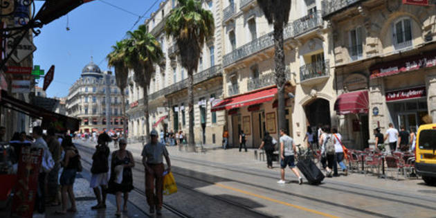 Rue Maguelone proche de la Gare St Roch au centre-ville de Montpellier (credits photos: NetWorld)