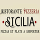 Logo de la Pizzeria Sicilia au bas de la rue du Pila Saint Gély au centre-ville de Montpellier